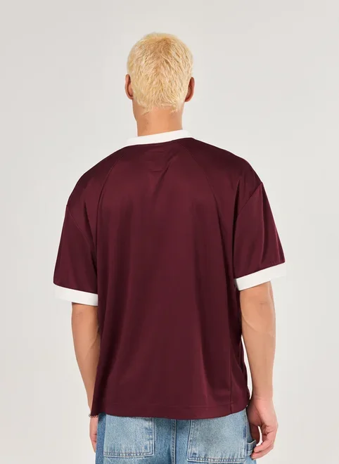 Camiseta Box Polo Esportiva Bordô