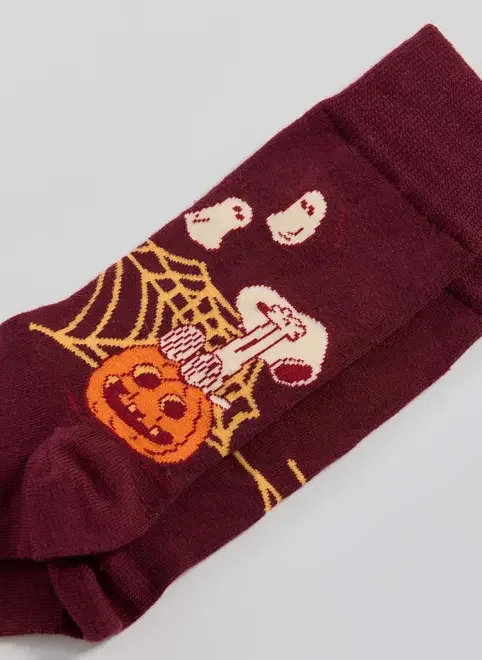 Meia Vinho Snoopy Halloween