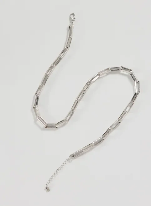 Colar Corrente Prateada Elos