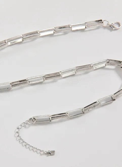 Colar Corrente Prateada Elos