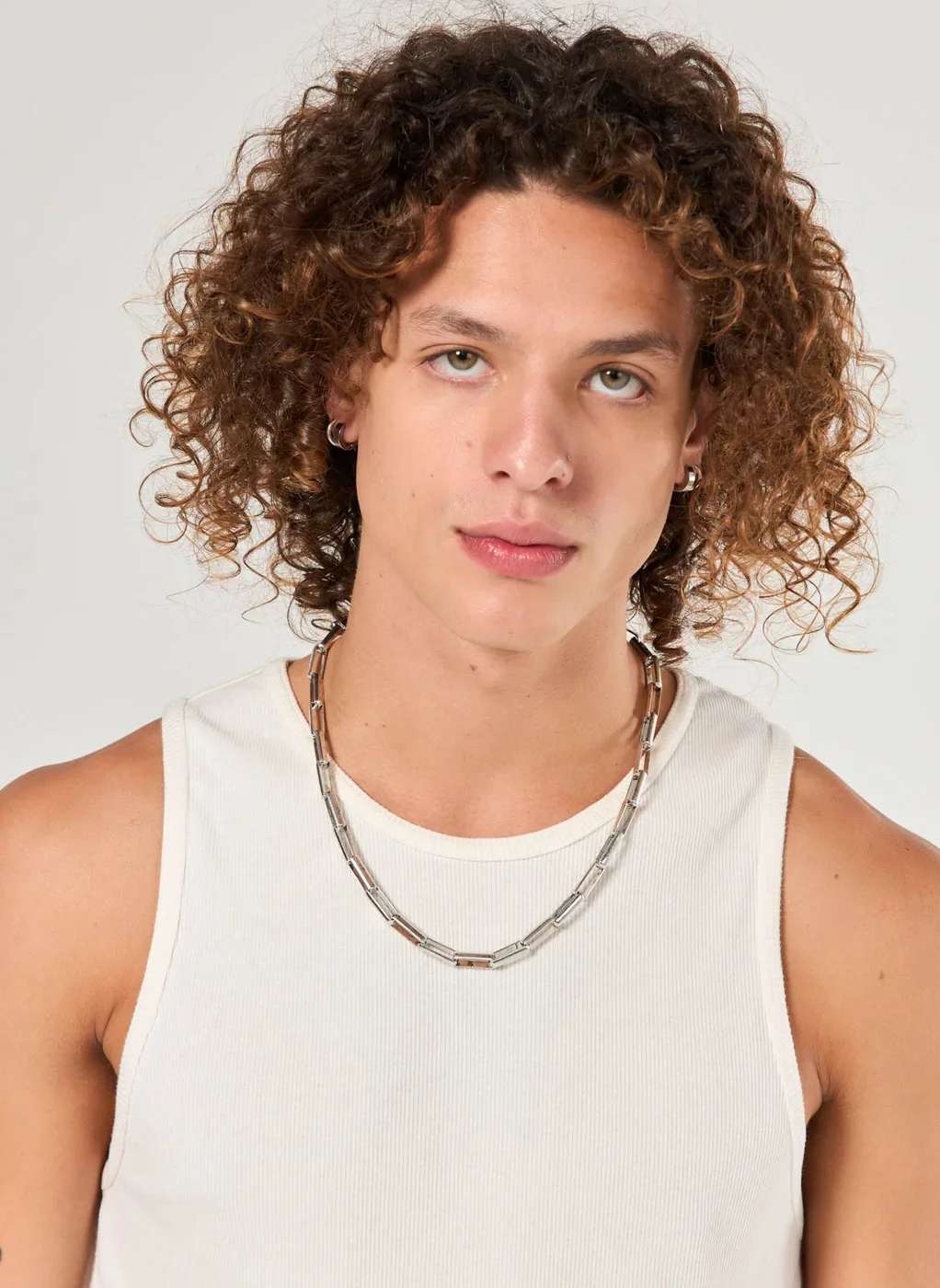 Colar Corrente Prateada Elos