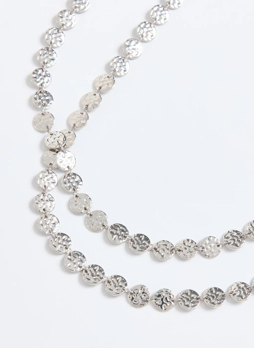 Colar Alongado Bolinhas Martelado