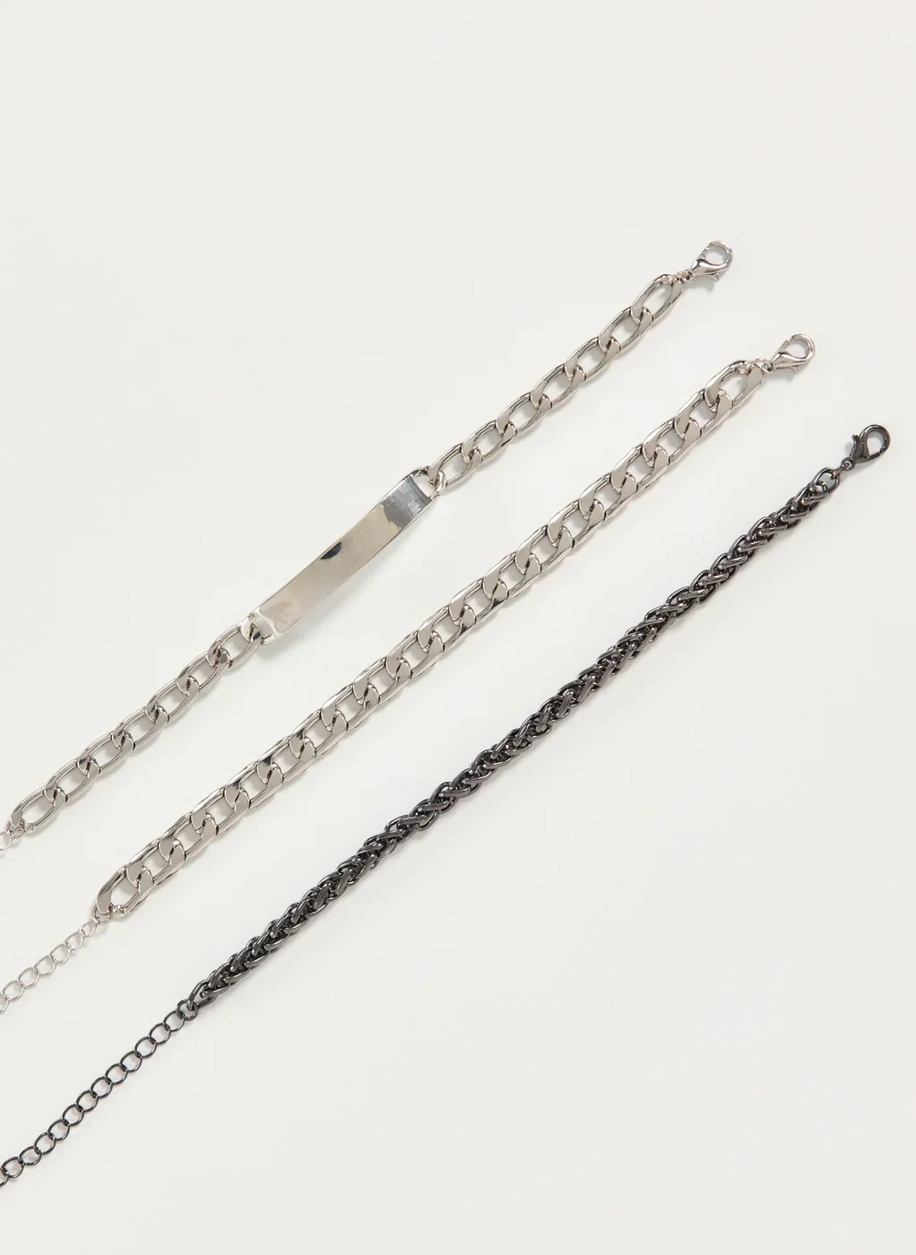 Conjunto 3 Pulseiras De Corrente