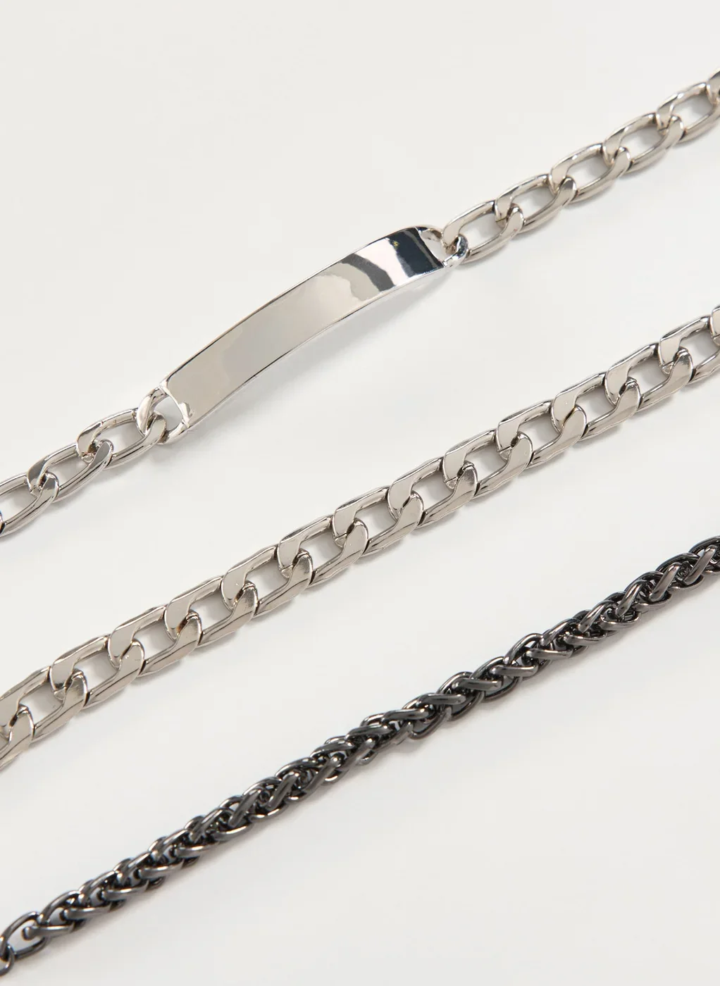 Conjunto 3 Pulseiras De Corrente