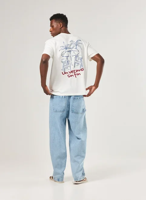 Camiseta Comfort Atoalhada Off-White Verano