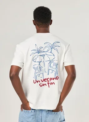 Camiseta Comfort Atoalhada Off-White Verano