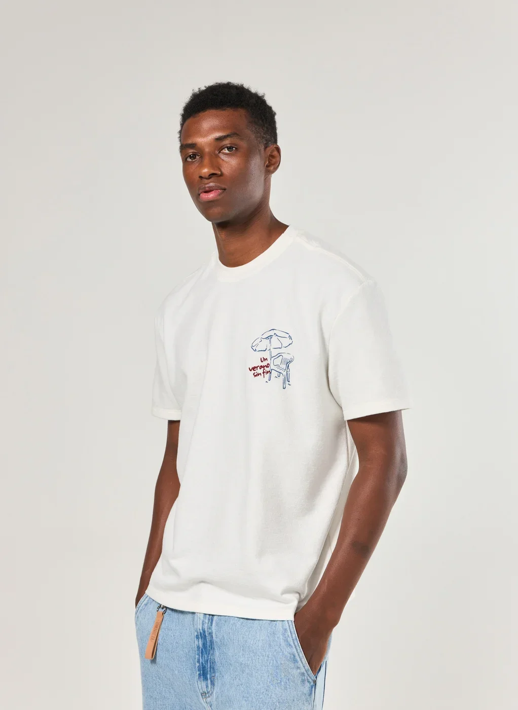 Camiseta Comfort Atoalhada Off-White Verano