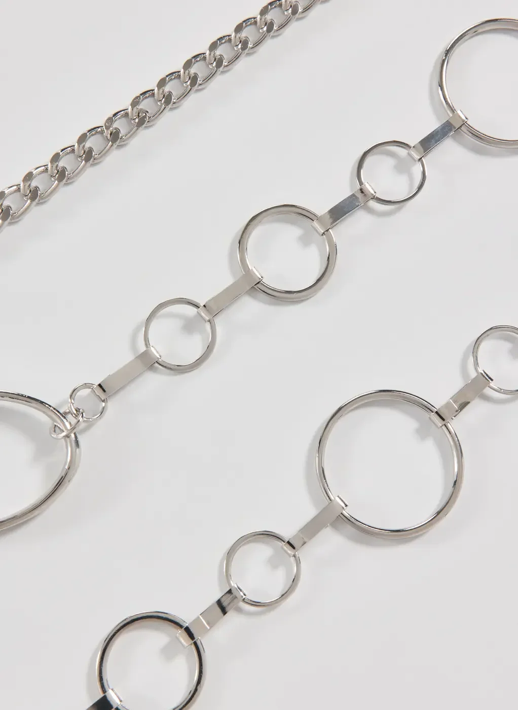 Body Chain Argolas Prateadas