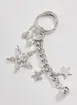 Chaveiro Prateado Estrela E Borboleta