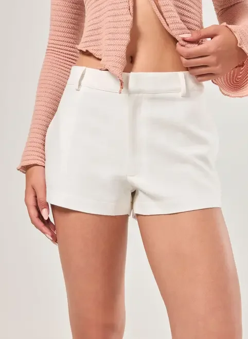 Micro Short Alfaiataria Off-White