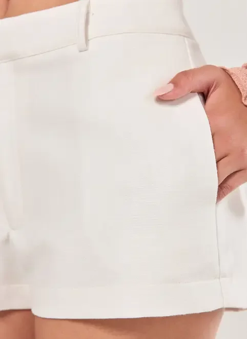 Micro Short Alfaiataria Off-White