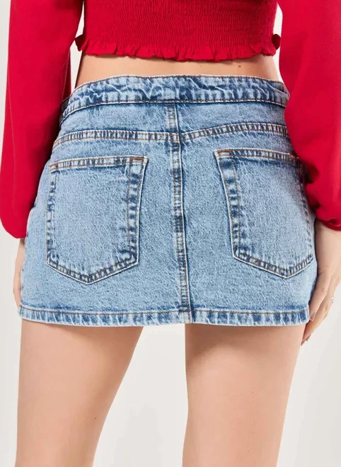 Short Saia Micro Cintura Média