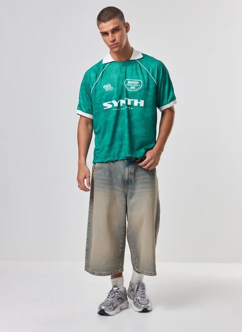 Camiseta Oversized Polo Verde Esportiva