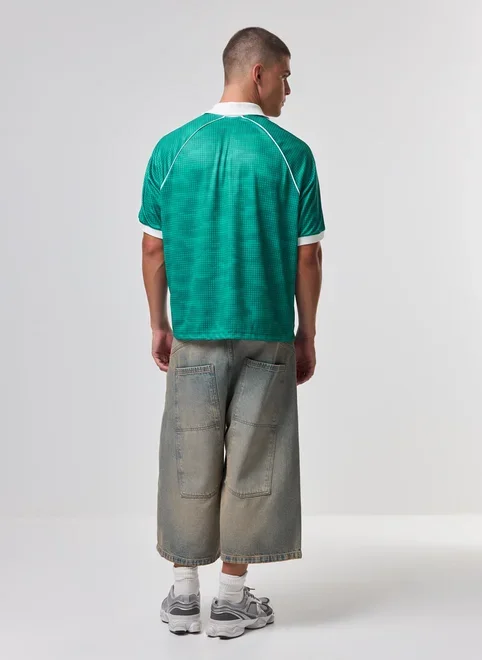 Camiseta Oversized Polo Verde Esportiva