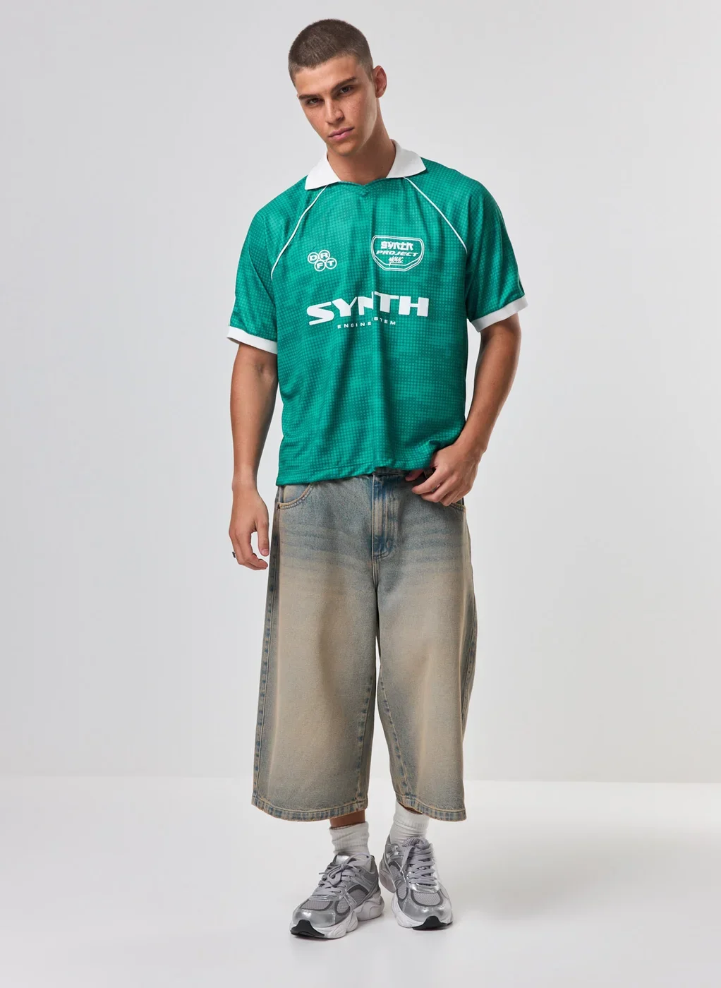 Camiseta Oversized Polo Verde Esportiva