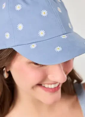 Boné Azul Margaridas