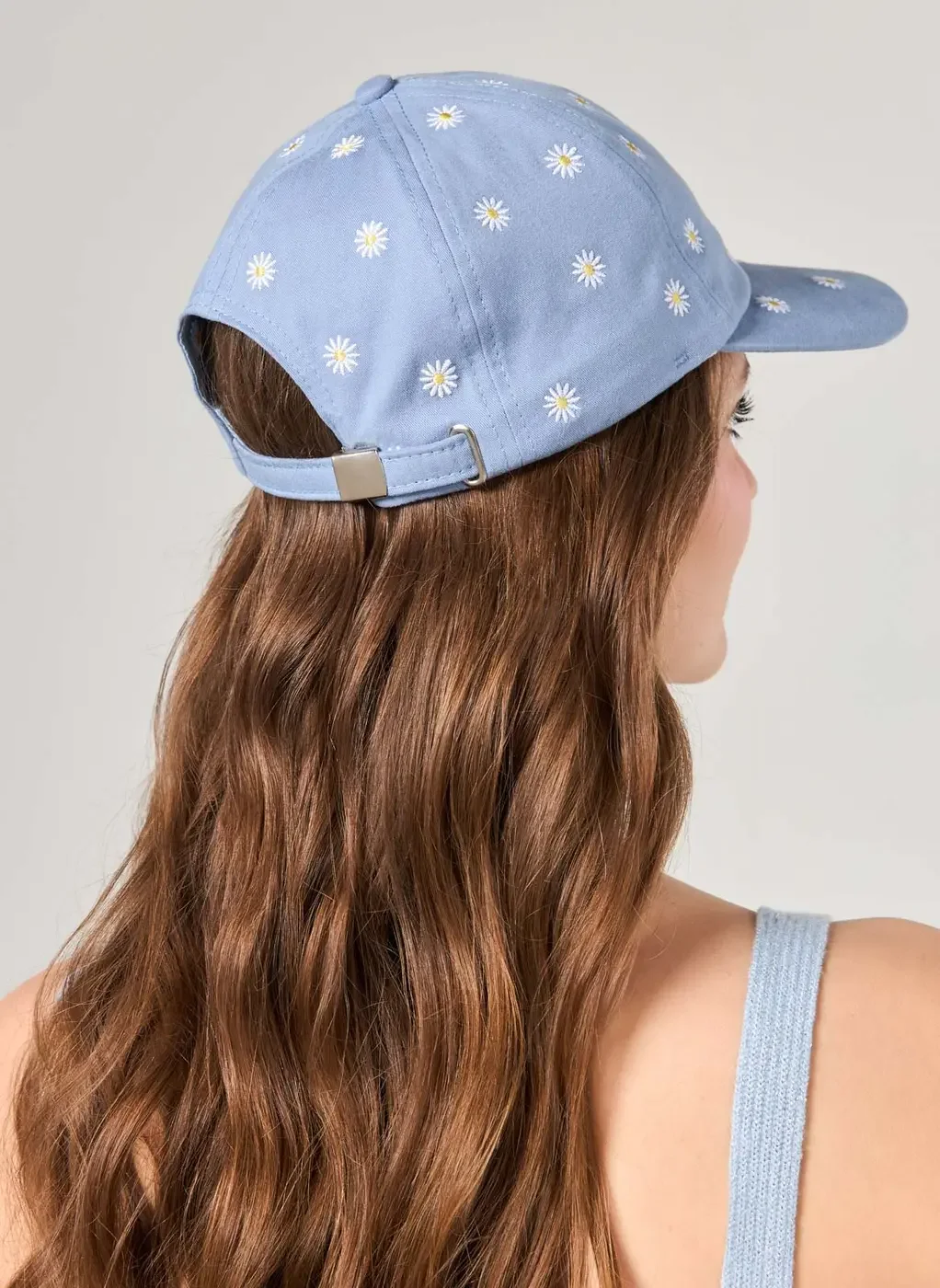 Boné Azul Margaridas