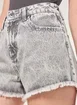 Short Jeans Cinza Strass