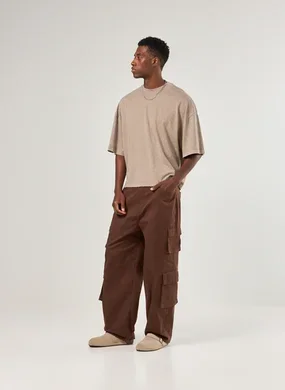 Calça Sarja Baggy Cargo
