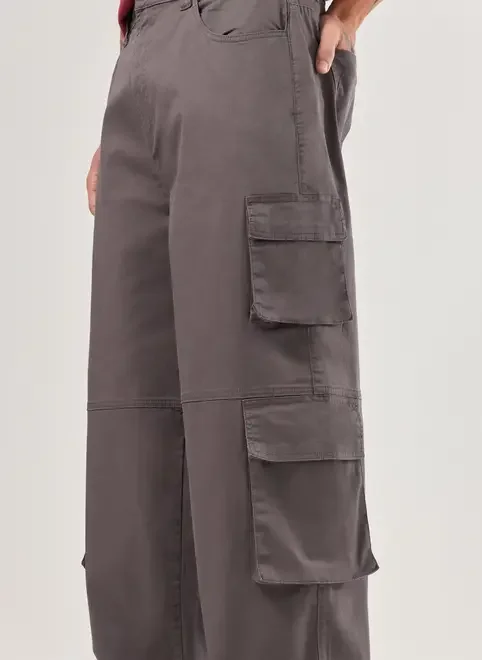 Calça Sarja Baggy Cargo