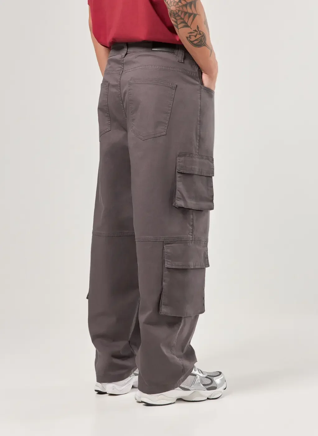Calça Sarja Baggy Cargo