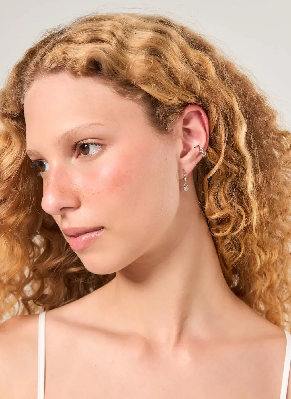 Conjunto 5 Brincos E Piercings Fakes Prateados