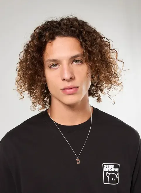 Colar Prateado Carta Estrela