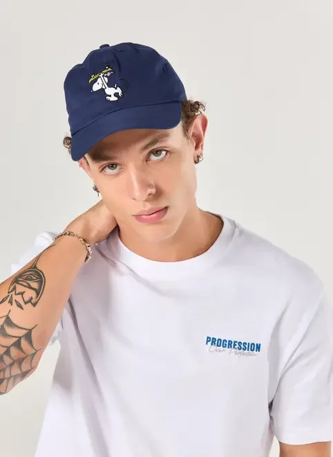 Boné Marinho Snoopy Skate