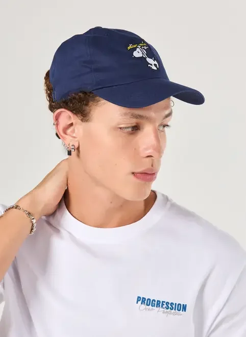 Boné Marinho Snoopy Skate