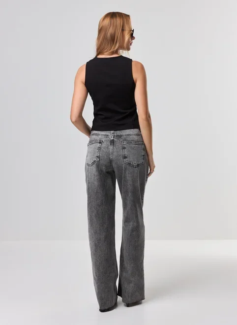 Colete Alfaiataria Preto Gola Redonda