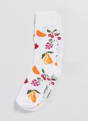 Meia Off-White Frutinhas