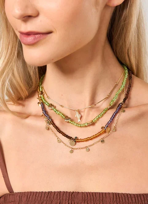 Conjunto 4 Colares Miçangas