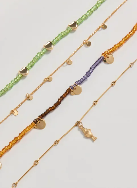 Conjunto 4 Colares Miçangas