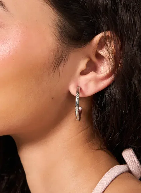 Conjunto 3 Brincos Prateados Argolas