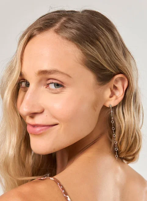 Kit Brincos Prateados Fundo Do Mar