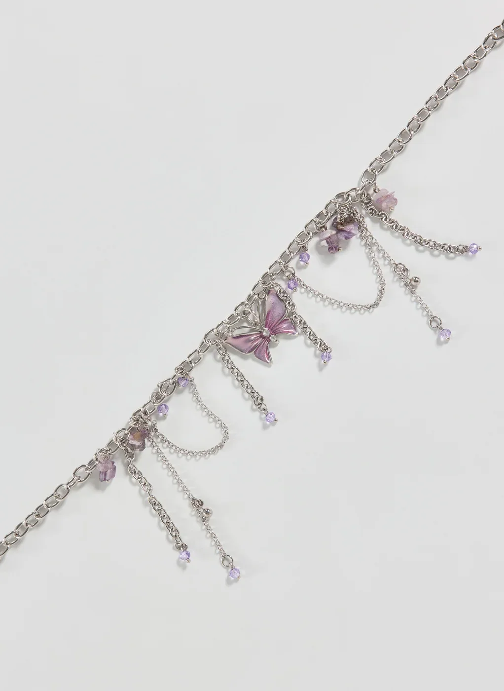 Colar Borboleta Pedra Natural