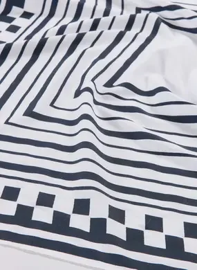 Lenço Quadriculado Preto E Branco