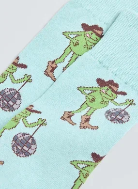 Meia Verde Sapo Cowboy