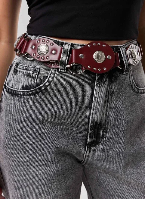 Cinto Entremeio Boho Bordô