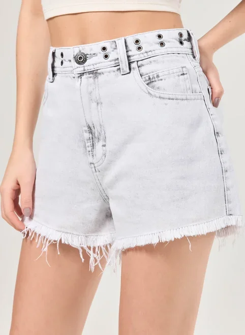 Short Jeans Ilhós No Cós