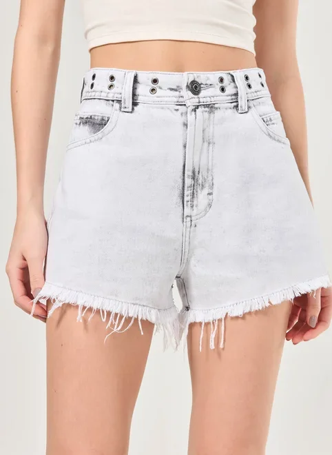 Short Jeans Ilhós No Cós