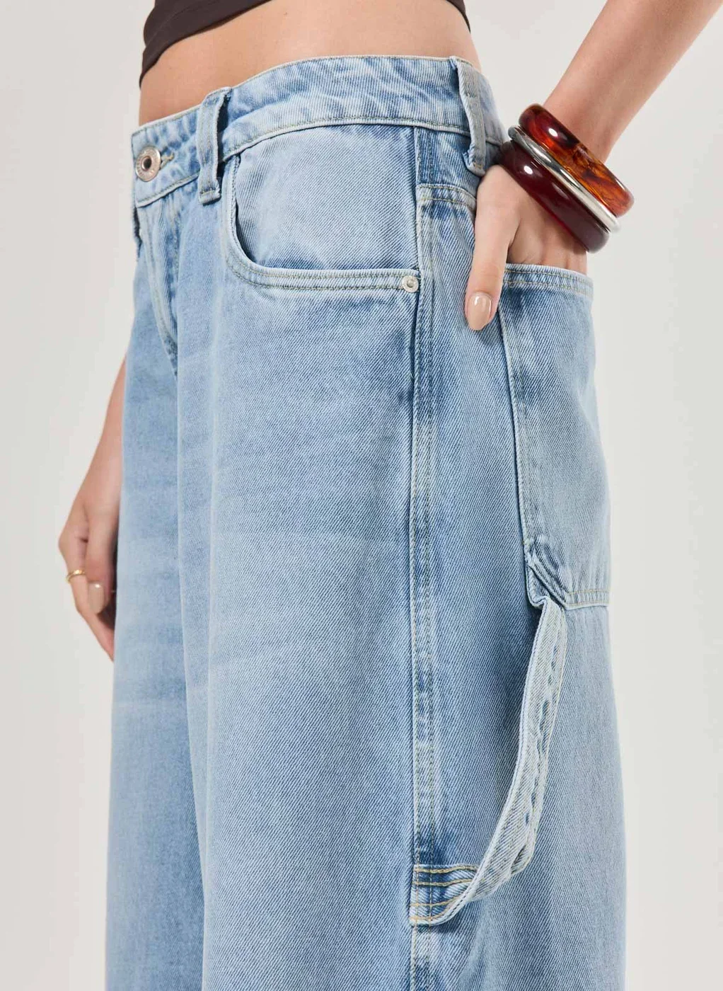 Calça Jeans Barrel Cintura Baixa