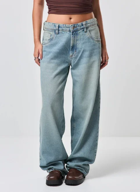 Calça Jeans Dirty Baggy Cintura Baixa