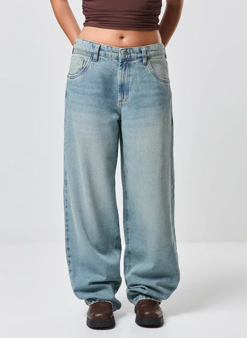 Calça Jeans Dirty Baggy Cintura Baixa