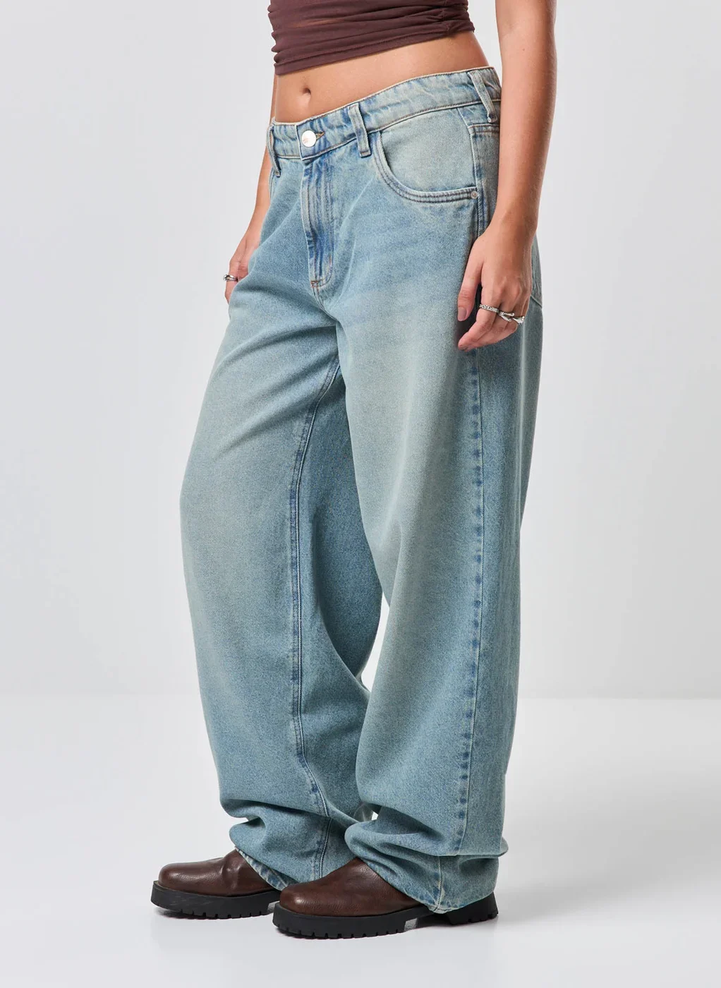 Calça Jeans Dirty Baggy Cintura Baixa