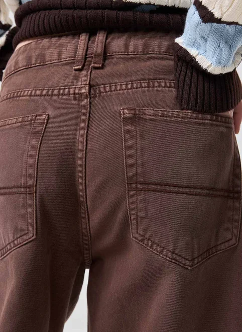 Calça Sarja Cintura Baixa Wide Leg