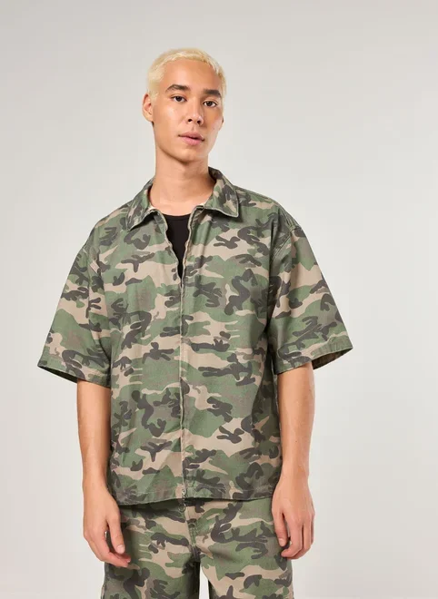 Camisa Box Sarja Camuflada