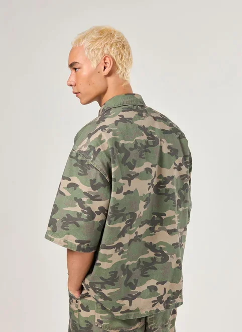 Camisa Box Sarja Camuflada