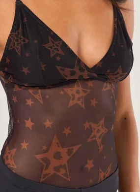 Body Em Tule De Estrelas