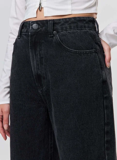 Calça Jeans Cintura Alta Wide Leg